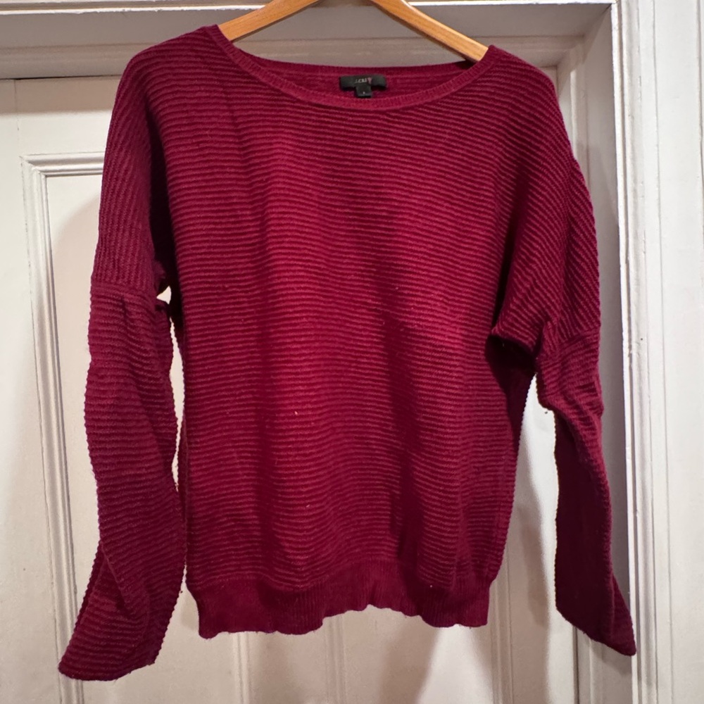 Jcrew Boatneck sweater, red, L